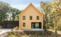 Front exterior of a Scandinavian style home in Minnesota