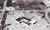 An historical photo of Southdale Mall from overhead.
