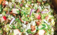 Apple blue cheese Brussels sprout salad