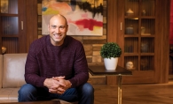 Ben Leber on the set of Twin Cities Live.