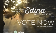 A graphic announcing voting for the 2020 Images of Edina photo contest.