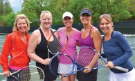  From left to right, Julie Madison, Heidi Kapacinskas, Betsy Cavanagh, Katey Taylor and Kelly Flaherty support the annual Golf & Tennis Classic. 