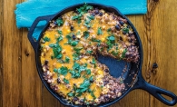 One skillet turkey enchilada quinoa, a 30-minute recipe from Taylor Ellingson's "The Easy 30-Minute Cookbook"