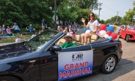Mark Sifferlin in a car at the 2021 Edina Fourth of July Parade