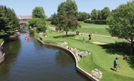 The putting course at Centennial Lakes Park