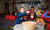 Boys playing at Edina’s Early Learning Center.