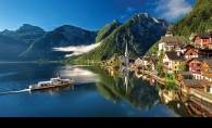 The village of Hallstatt, Austria, inspiration for Frozen's Arendelle.