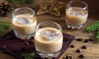 Three cups of homemade Irish cream.