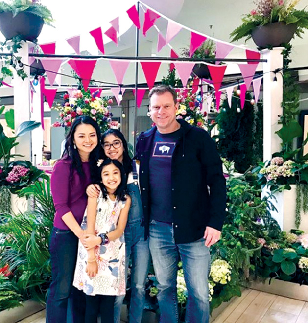 Mary Limbuck and her family at Galleria Garden Party.