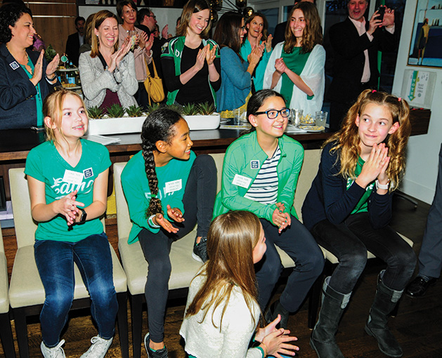 Bold New Idea finalists sit on a couch.