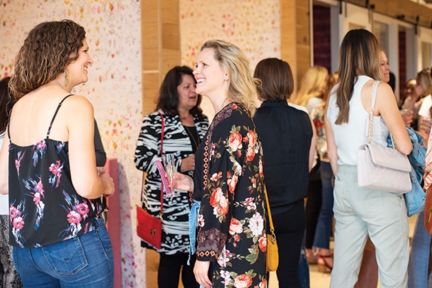 Guests mingle at the Evereve Minneapolis Influencer Social.