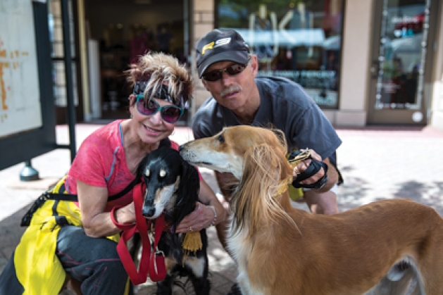 Jean and Jim Colletti, with Isis and Lance