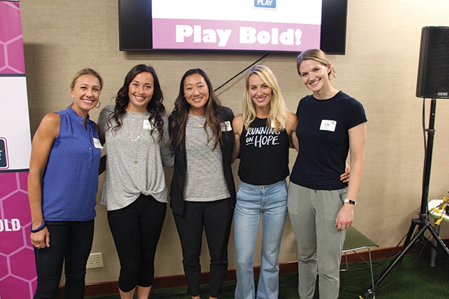 A group of women at the Girls' Sports Summit