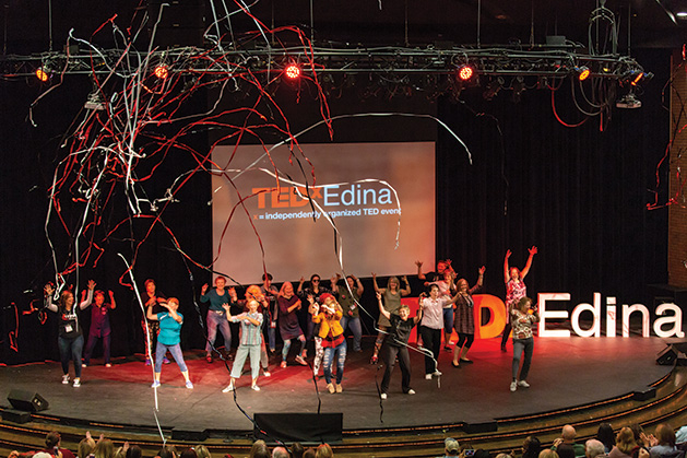 TEDx Edina  Flash Mob to Justin Timberlake “Can’t Stop The Feeling” by Edina Senior Center.