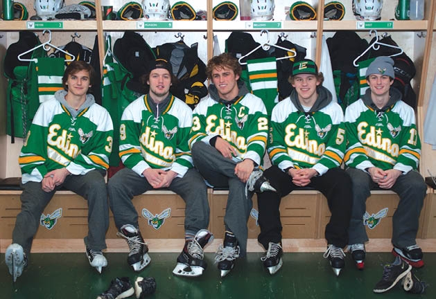 Andrew Rohkohl, Cullen Munson, Tyler Nanne, Ryan Zohlsdorf and Garrett Wuit 