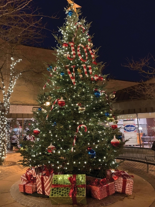 Christmas tree at downtown 50th & France.