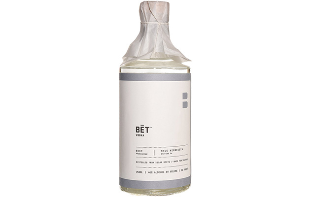 A bottle of Minnesota-made Bēt Vodka