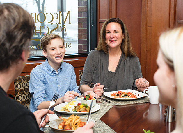 McCormick & Schmick’s offers an elegant Mother’s Day menu, that she’s sure to love. A family enjoys Mother's Day brunch at McCormick & Schmick's
