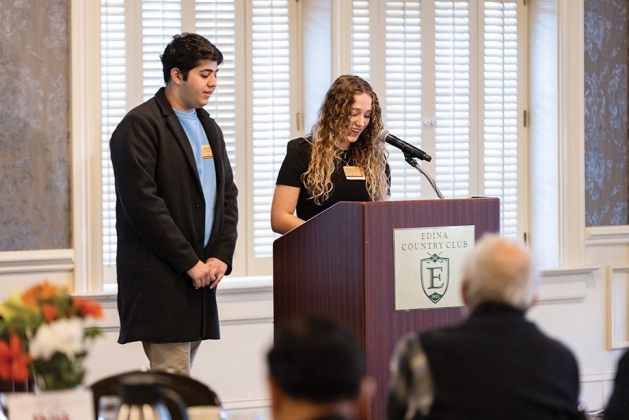 Francesca Lichtenberger speaking at Connecting with Kids award breakfast.