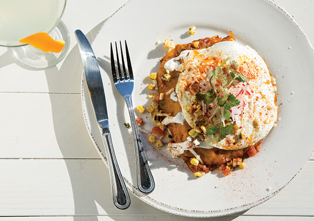 The enchilada and eggs at Coalition.