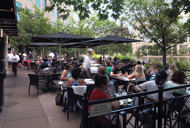 The patio at Tavern23 in Edina.