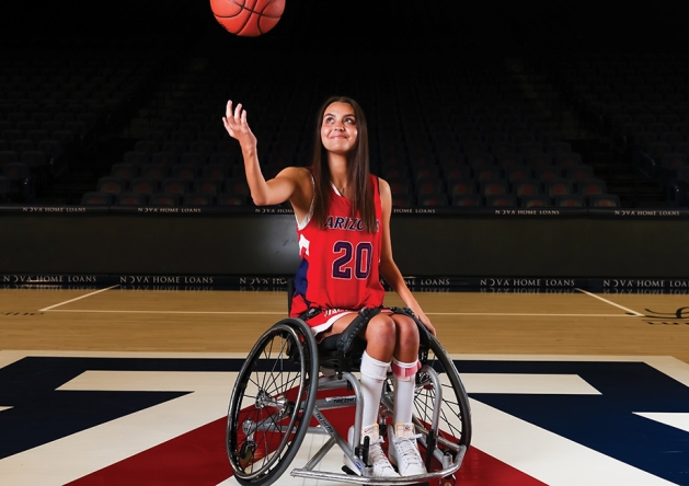 Hayley Nilsen in her University of Arizona jersey.