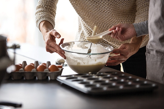 A couple bakes Greek Yogurt Chocolate Banana Muffins