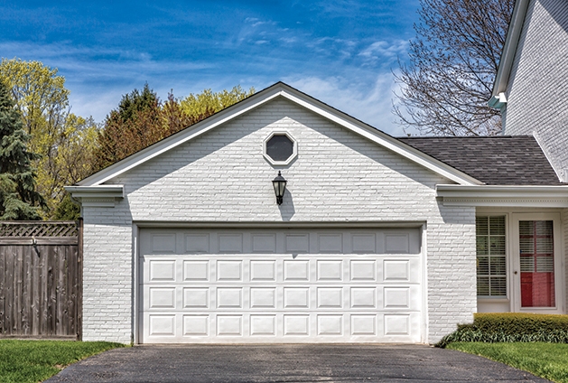 painted brick on exterior of house