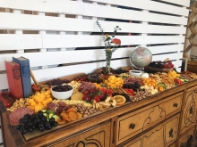 A grazing table set up by Tonja's Table