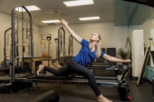 stretching at gym