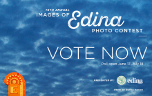 A graphic that reads "16th annual Images of Edina photo contest. Vote now."