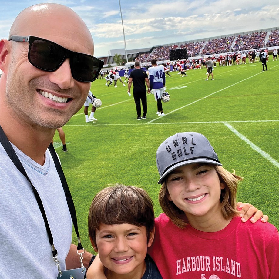 Ben Leber and his sons.