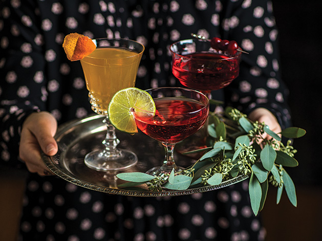 Cranberry drinks created from recipes from Hilltop Restaurant, Coalition and Lunds and Byerlys in Edina; also cranberry streusel from Patisserie Margo.