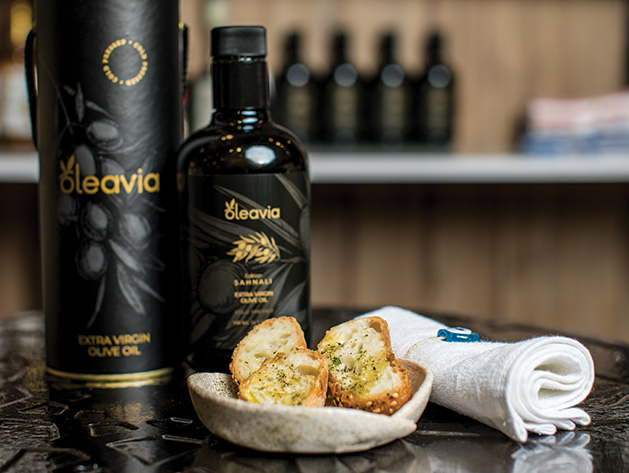 Olive oil and bread from Turkish boutique Coccinella