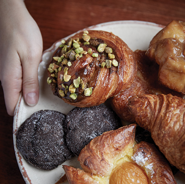 A variety of pastries from Rustica Bakery.