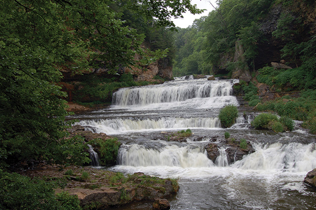 A waterfall at Willow River State Park