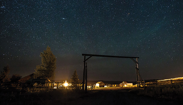 The night sky as seen from Mulvey Gulch Ranch